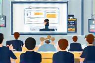Illustration representing people attending an online webinar